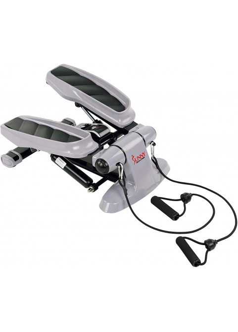 Sunny Health &amp; Fitness Versa Stepper Step Machine w/Wide Non-Slip Pedals, Resistance Bands and LCD Monitor - SF-S0870